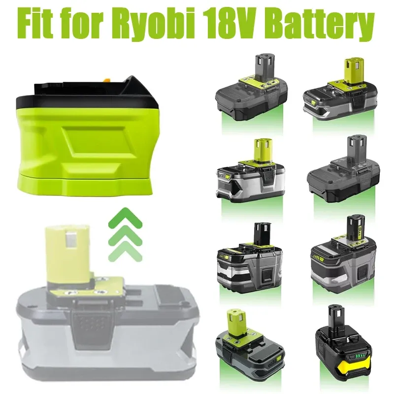 Battery Adapter Converter for Ryobi 18V Li-ion Battery To for De*walt 20V Cordless Power Tool Drill Use