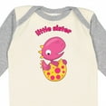 thumbnail image 4 of Inktastic Little Sister-dino Girls Long Sleeve Baby Bodysuit, 4 of 5