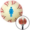 thumbnail image 1 of American Shifter  Blue Women Ivory Flame Shift Knob with M16 x 1.5 Insert Shifter Auto Manual Custom Brody, 1 of 1