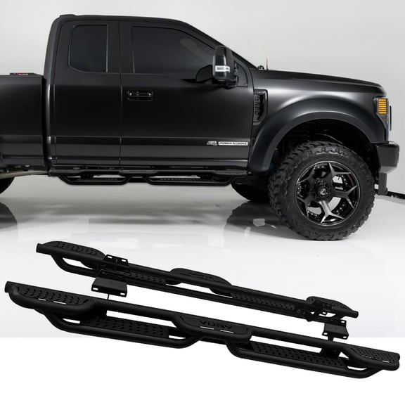 Vijay Running Boards Compatible with 2017-2025 Ford F250/F350/F450/F550 Super Duty Extended Cab A Pair  4 Doors Bolt-on Side Steps Rails Steel Nerf Bars
