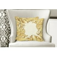 thumbnail image 4 of Ambesonne Vintage Throw Pillow Cover 2 Pack, Golden Floral Ornament, 20", Cream Yellow, 4 of 6