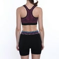 thumbnail image 6 of TOPTIE Zipper Front Closure Sports Bra, Racerback Seamless Workout bra Gym Sportswear (Grey 1), 6 of 6