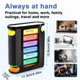 thumbnail image 3 of Weekly Pill Organizer Rainbow Stackable Plastic Portable for Daily Travel Use, 3 of 9