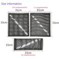 thumbnail image 3 of Set of 3 Dresser Drawer Organizer Divider, Ties Storage,Foldable Underwear Clothes Storage bins Organizer for Bras,Ties,Belts,Socks, 3 of 7