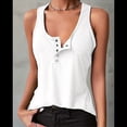 thumbnail image 4 of Camisetas Sin Mangas para Mujer, Informales, Lindas, de Verano, para Vacaciones en la Playa, Básicas, Blancas, Talla M, 4 of 6