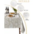 thumbnail image 5 of Yellow Paisley Suqare Tablecloth - 60 x 60 Inch, Ethnic Vintage Floral Botanical Abstract Waterproof & StainResistant Tablecloth, Washable Oil-proof Table Cover for Dining/Party/Wedding/Buffet, 5 of 9