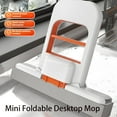 thumbnail image 4 of Mini Foldable Desktop Mop, Self-Squeeze Portable Sponge Mop with Deep Grooves for Wet Dry Cleaning, One-Hand Wringer for Kitchen, Bathroom, Glass, Car & Small Spaces, 4 of 8