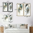 thumbnail image 4 of Designart "Mosaic Echoes in Turquoise and Gold II" Cubism Framed Wall Art Set Of 2 - Turquoise Abstract Gallery Wall Frame Set For Home Decor, 4 of 6