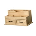 thumbnail image 3 of Organizador de maquillaje de madera para tocador con cajones Multi compartimres Organizador de mesa Caja de maquillaje para el dormitorio de baño, 3 of 9