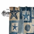 thumbnail image 4 of Window Valance for Kitchen,Abstract Blue Starfish Crab Rod Pocket Curtain Valances Short Curtains Drapes Panel,Vintage Ocean Shell Window Treatment Topper for Living Room Bathroom Bedroom Home Decor, 4 of 9