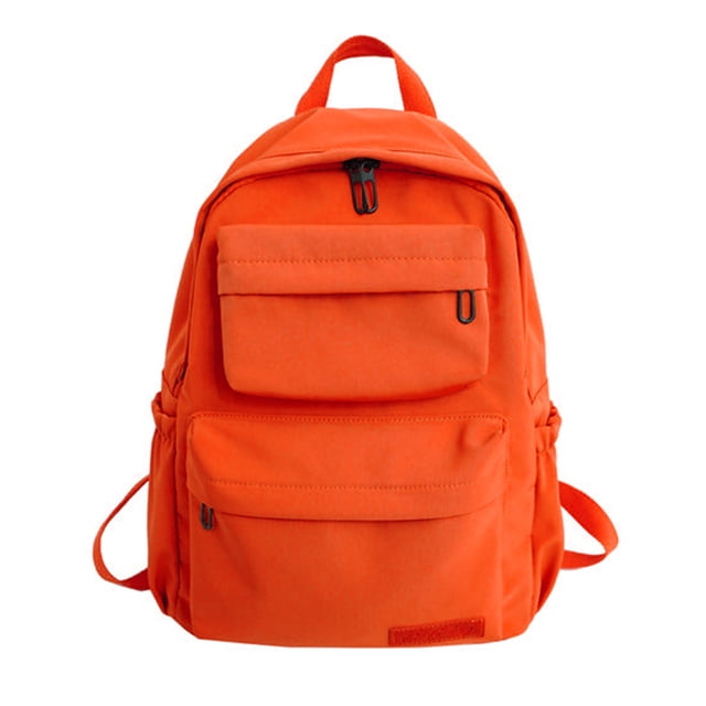 TFixol Sac à Dos Tendance Orange pour Femmes pour École, Voyage et Usage Quotidien - Grande Capacité, Multiples Poches, Nylon Imperméable, Sangles Réglables, Design Anti-Vol