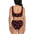 thumbnail image 3 of Daiia Beautiful Red Ladybug Women's Bikini Set Two Piece Swimsuit High Waisted Bikini Adjustable Straps Bikini Perfect for Beach, Pool, and Summer Vacation-Medium, 3 of 9