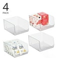 thumbnail image 2 of mDesign Wide Stackable Plastic Food Storage Organizer Bin - 4 Pack - Clear, 2 of 9