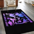 thumbnail image 2 of 3'x5' Area Rugs, Purple Dinosaur Indoor Outdoor Area Rug for Living Room Bedroom, JUST A Boy Who Loves Dinosaur Jungle Animals Washable Bathroom Rugs Kitchen Floor Carpet Mats Home Decor Aesthetic, 2 of 8