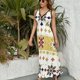 thumbnail image 3 of Vestido De Noche De Lujo Sin Mangas Para Mujer, Bohemian Pattern Vestido De Fiesta, 3 of 5