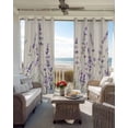 thumbnail image 6 of Purple Spring Floral Blackout Curtains for Bedroom Living Room Darkening Curtains 90 Inch Summer Flowers Botanical Rustic Black Out Window Curtain Privacy Window Treatment Grommet Drapes 52"x90"x2, 6 of 9