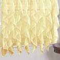 thumbnail image 2 of Sweet Home Collection Chic Sheer Voile Vertical Ruffled Tier Window Curtain Panel 96" x 50", 2 of 3