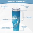 thumbnail image 5 of KLL Heart Shaped Cloud Print 40oz Stainless Steel Insulated Car Cup Coffee Mug with Spillproof Lid - Keep Your Drink Hot or Cold on the Go, 5 of 8