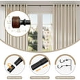 thumbnail image 3 of Curtain Rods for  30 to 45 Inch, 1" Diameter Drapery Rod with Imitation  Grain Finials, Adjustable  Curtain Rod Set, Indoor/Outdoor Modern Curtains Rods, 30-45", 3 of 6