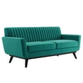 thumbnail image 2 of Modway Engage Channel Tufted Performance Velvet Loveseat in Teal, 2 of 7