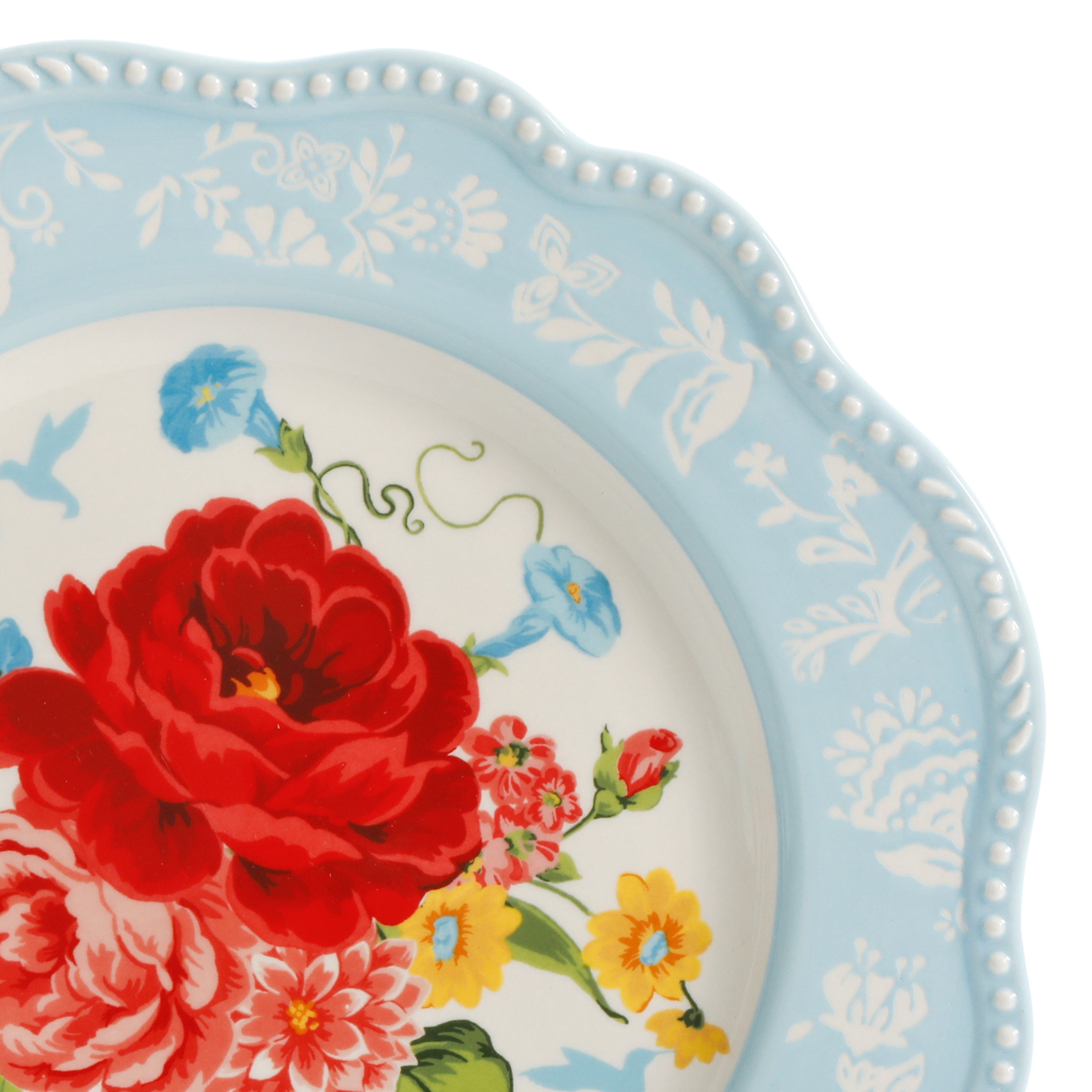 The Pioneer Woman Sweet Rose Ceramic 10.75-inch Dinner Plate
