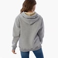 thumbnail image 4 of Sudadera con capucha y forro polar cálido para mujer, informal, de inviernoTreasure Blue, 4 of 5