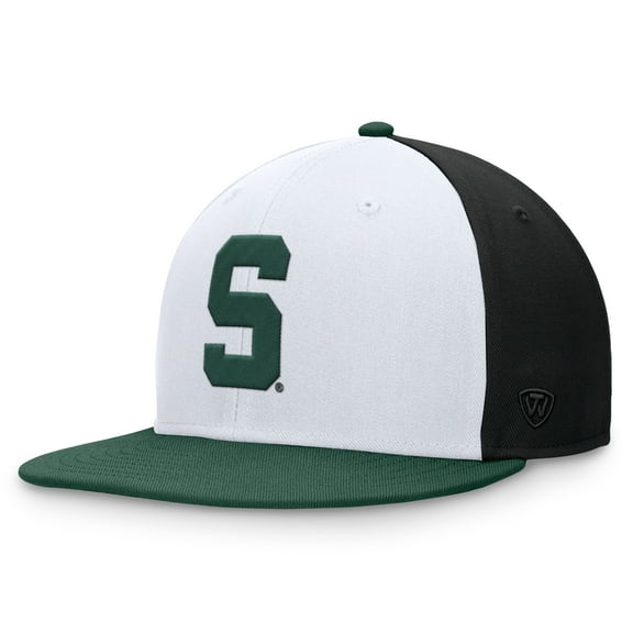Men's Top of the World White/Green Michigan State Spartans Tri-Tone Heritage Collector Fitted Hat
