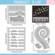 thumbnail image 2 of Troqueles de corte de fondo de piano para hacer tarjetas, notas musicales, álbumes de recortes, diarios, repujado, papel, manualidades y decoración., 2 of 9