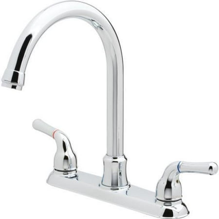 Aspen 412324 Kitchen Faucet Chrome 2 Handle High Rise Spout From Aspen Pisa Kitchen Faucet Chrome Two Handle High Rise Spout