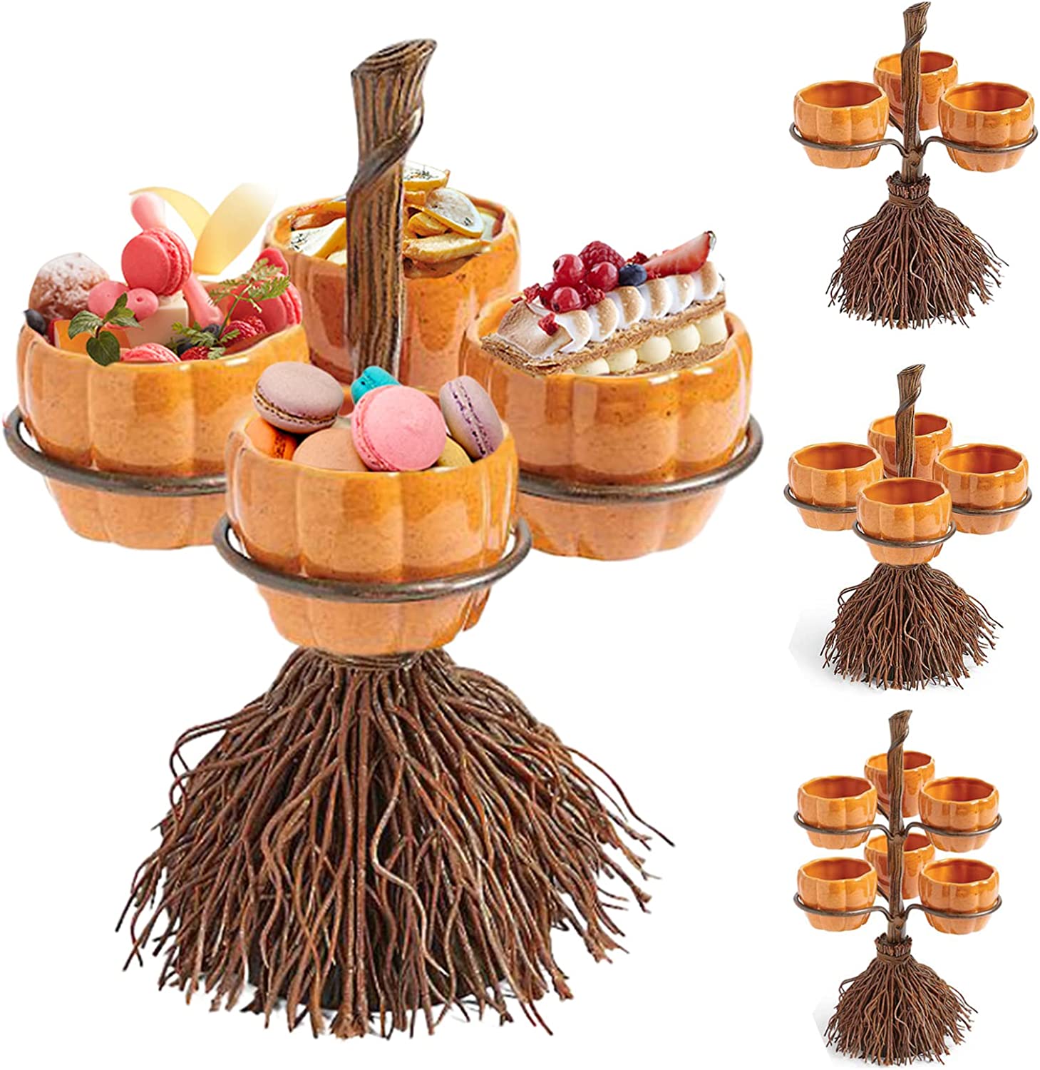 Halloween Pumpkin Snack Bowl Stand, New Halloween Candy Bowl Detachable