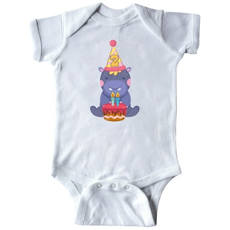 

Inktastic Hippo 2nd Birthday Gift Baby Boy or Baby Girl Bodysuit