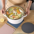 thumbnail image 5 of Trivet for Hot Dishes Silicone Pot Holders Hot Pads Plate Holder, Gripper Pad Garlic Peeler Drying Mat Coasters (Grey (2 Round, 2 Square)), 5 of 5