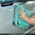 thumbnail image 6 of The Rag Company - The Liquid8r - Car Drying Towel - 1100gsm, 20in x 24in, Aqua Blue/Grey, 6 of 13