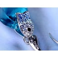 thumbnail image 3 of Swarovski Crystal Element Tone Aqua Blue Nautical Goldfish Fish Hook Dangle Earrings, 3 of 5