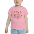 thumbnail image 2 of Daddy's 1st Round Draft Pick Funny Toddler T Shirts for Boys Girls (Pink, 5/6T), 2 of 5