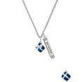 thumbnail image 2 of Delight Jewelry Silvertone Small 3-D Blue Present Box with Bow Silvertone Always My Sister Bar Charm Necklace, 23", 2 of 4