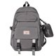 thumbnail image 2 of Mochila para niñas Mochila sólida impermeable Cremallera Ventilar Mochila (gris), 2 of 5