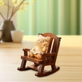 thumbnail image 5 of deevoka Rocking Chair Animal Figurine Cute Statue Cartoon Mini Desktop Ornament Small Sculpture for Micro Landscape Housewarming Gift Bear, 5 of 8