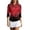 Z1 Red, variant on HCYSFG Women's Lemon Graphic Top Ladies Athletic Active Golf Polo Collar T Shirt Summer 1/4 Zip 3/4 Sleeve Performance Textured Sports Wear Tee
