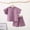 Purple, variant on LFEOOST Toddler Baby Boys Girls Fall Clothes Set - Cotton Solid Plain Short Sleeve T-Shirt Tops + Shorts Cute Outfits Set 2pcs Beige 140