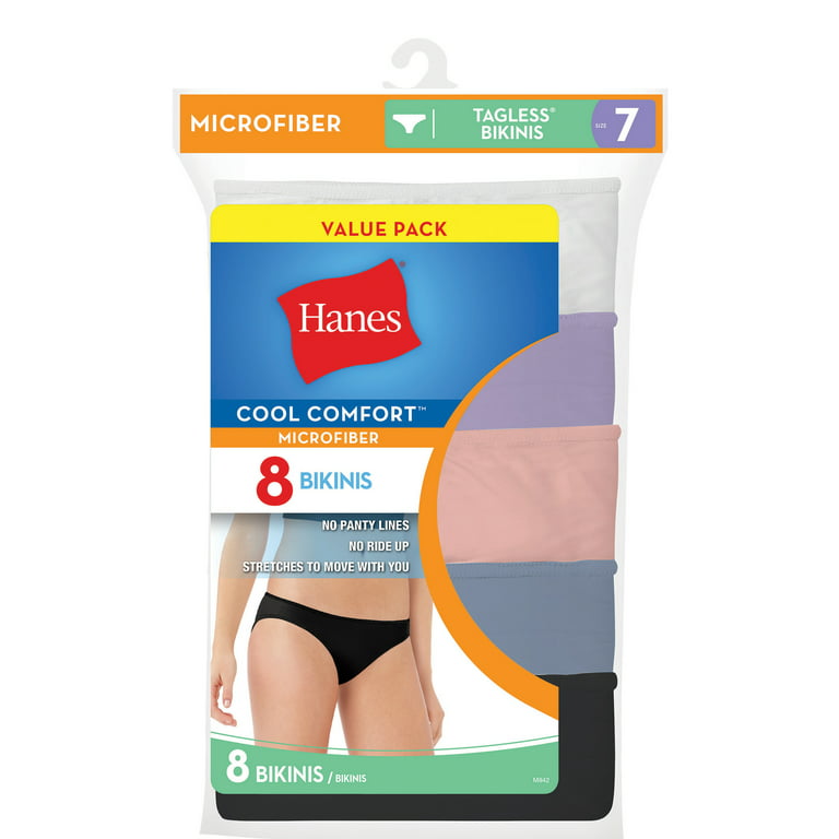 Hanes Women's Cool Comfort Microfiber Bikini P8 