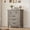 Retro Gray, variant on Tzou 4-Drawer Vertical Dresser - 34.8" Tall Wooden Storage Chest w/ Robot-Vacuum Base, Walnut Finish for Bedroom/Living Room