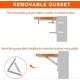 thumbnail image 3 of 2pcs Heavy Duty Stainless Steel Shelf Bracket Frame, Triangle Wall Mount Support for Floating Shelves, Rustproof Bench Table Support, 3 of 5