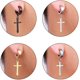 thumbnail image 3 of boucles D'oreilles Croises De Style Clip Non Perfor (8 Pices) Ensemble De Boucles D'oreilles Charnire Pour Hommes Et Femmes Graduación Pques Nol, 3 of 5