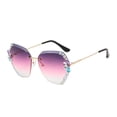 thumbnail image 1 of Gafas de Sol Minnieouse Vintage de Moda para Mujer Lentes Púrpura Blanco, 1 of 6
