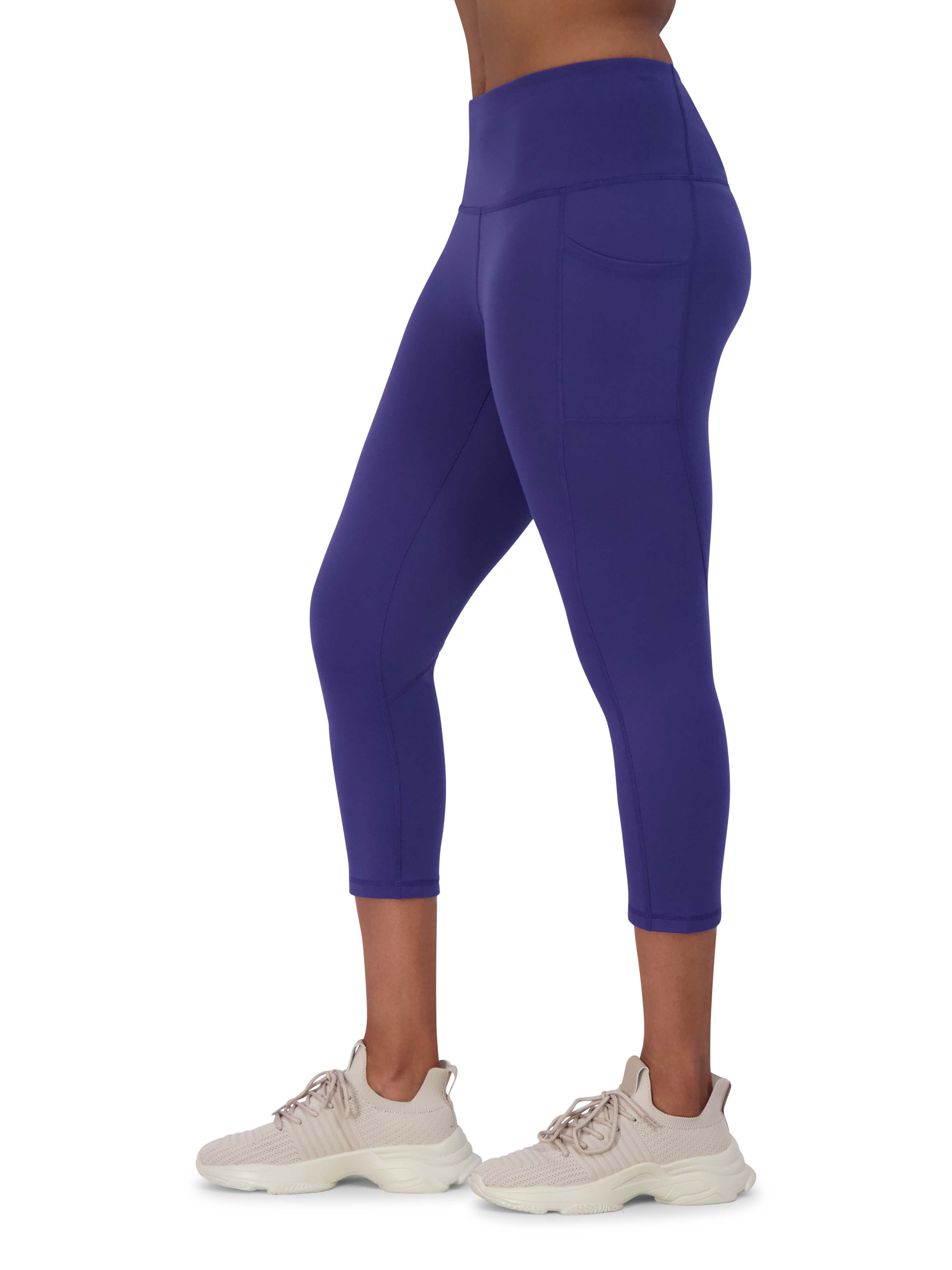 Reebok Women's and Women's Plus Highrise Everyday Capri Legging with 20" Inseam and Side Pockets