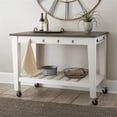thumbnail image 1 of Cayla Kitchen Cart in Dark Oak and White, 1 of 3