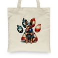 thumbnail image 2 of Patriotic Australian Cattle Dog 4th of July Independence Paws Canvas Tote Bag Heeler Lover Gifts Reusable Shopping Grocery Bag - 02010, 2 of 5