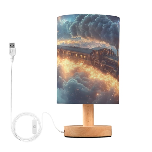 BZSMCE Lamp Modern Ffyy3_a_majestic_train_floats_above_the_clouds_its_track_made_o_c84a1a9c-90b3-42e3-ae4b-b00ba60a3e13 Creative Patter Night Light