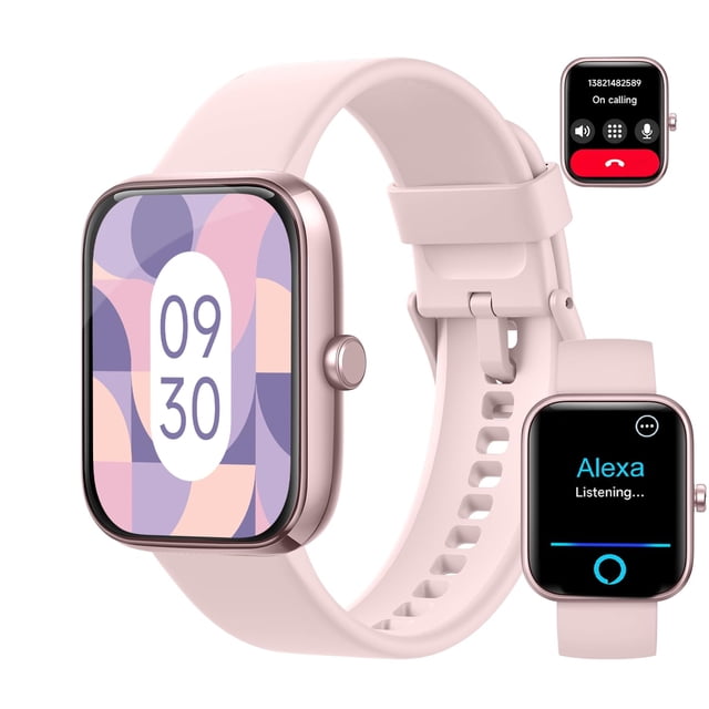 EASYTAO Reloj Inteligente, Smartwatch Mujer, Llamadas por Bluetooth, Monitorización del sueño, con el Asistente de Voz Alexa, Monitoreo de Salud Las 24 Horas, Impermeable IP68, R